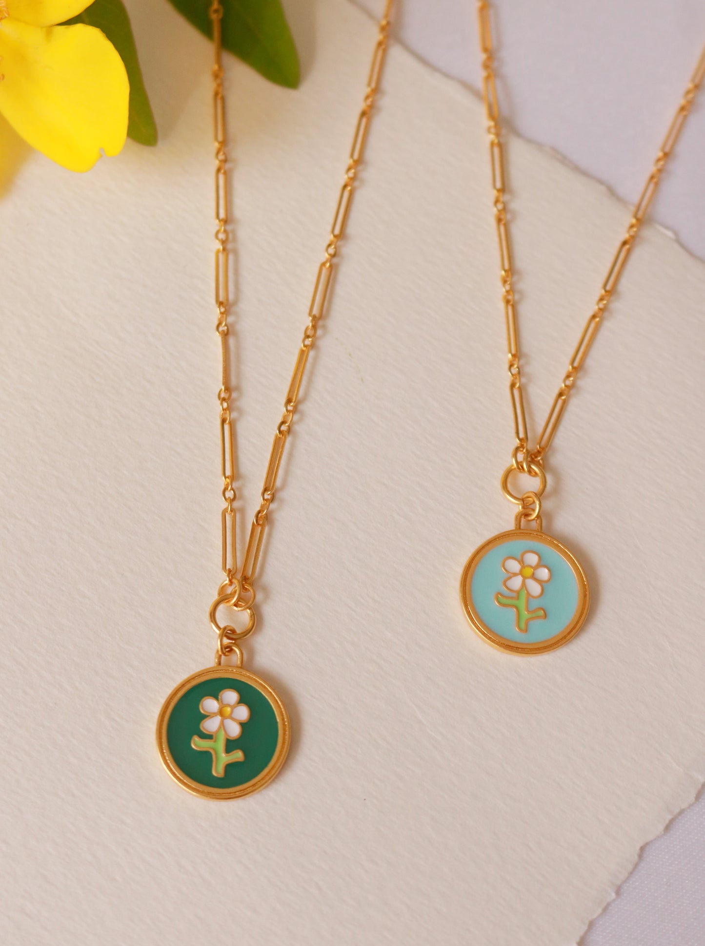 Necklace Flower Blue Sky