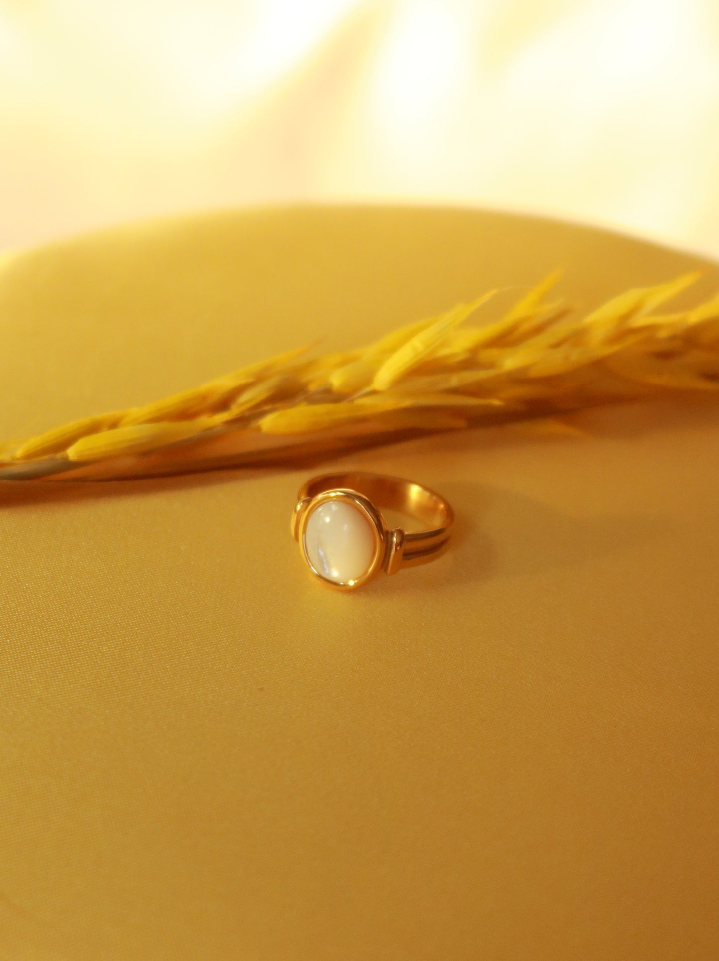 Oval Gemstone Chunky Ring