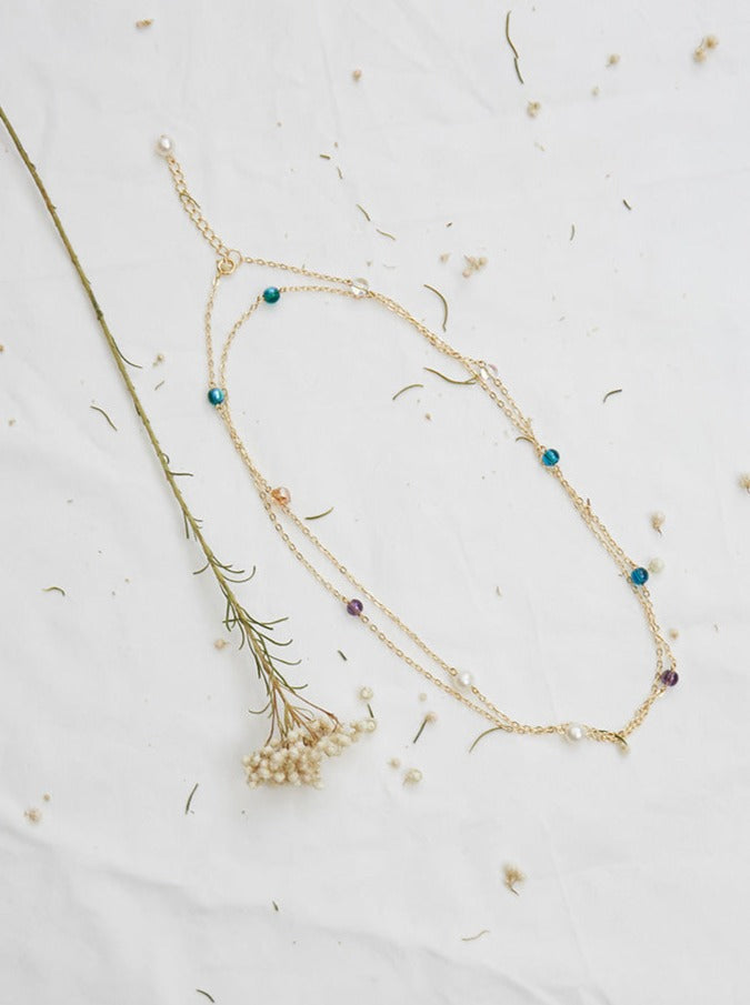 Plants and Flowers Long Necklace