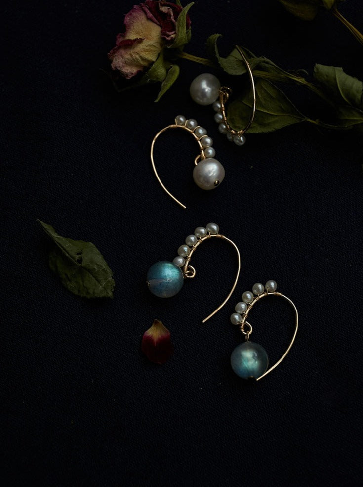 Earrings Moonstone